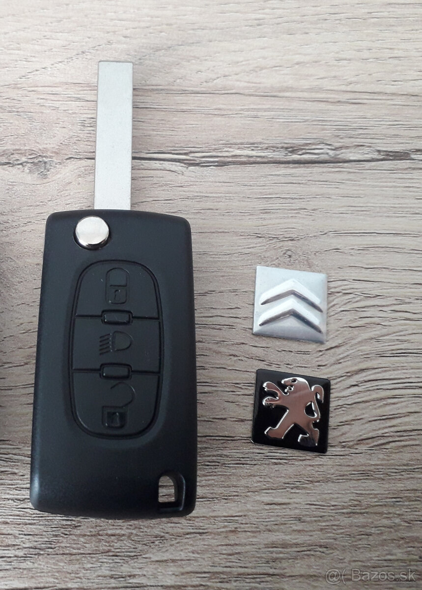Kľúč Peugeot Citroen 3 tlačítkový