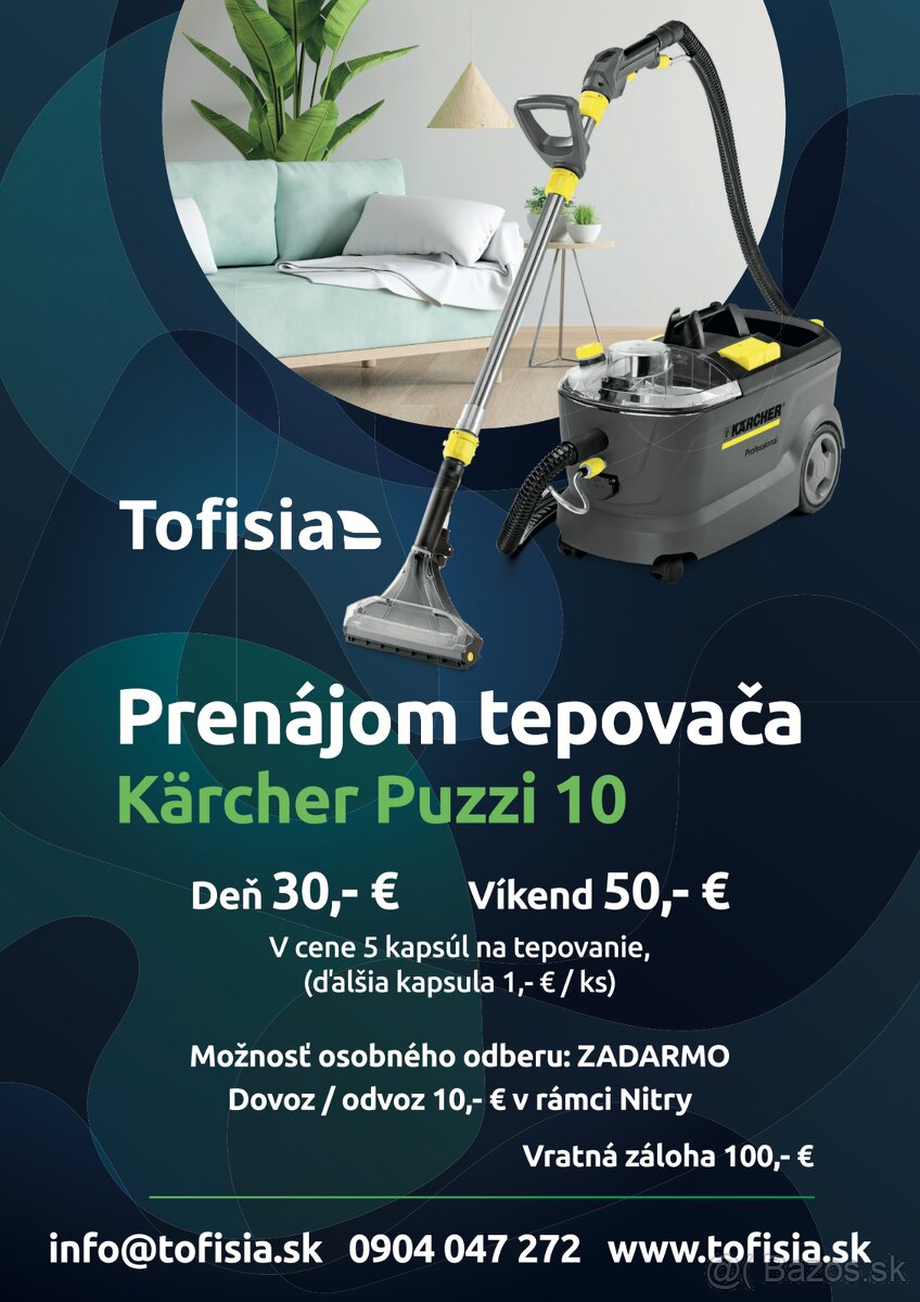 Prenájom tepovač Karcher