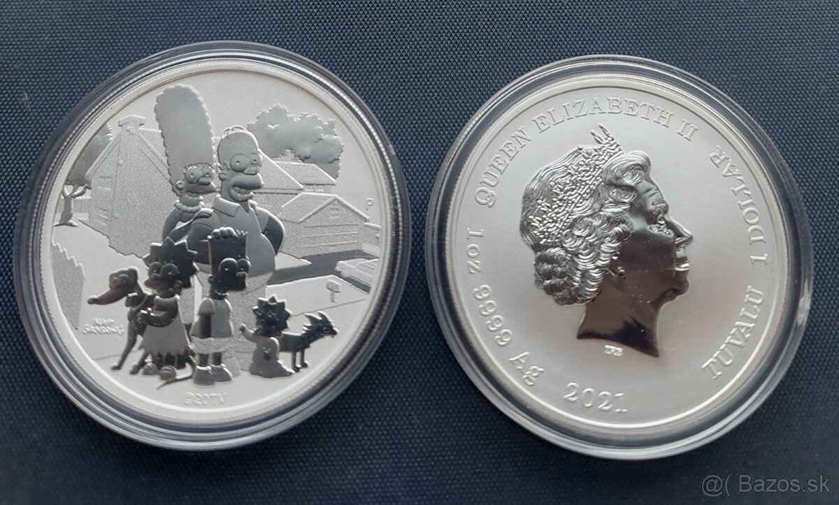 Tuvalu Simpson 1oz investicne striebro