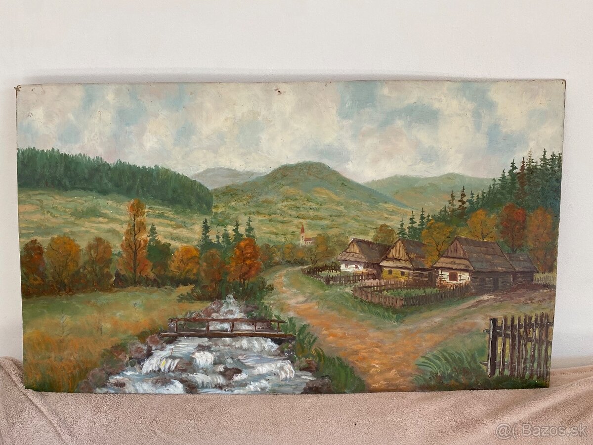Predám olejomaľbu na platne - krajina