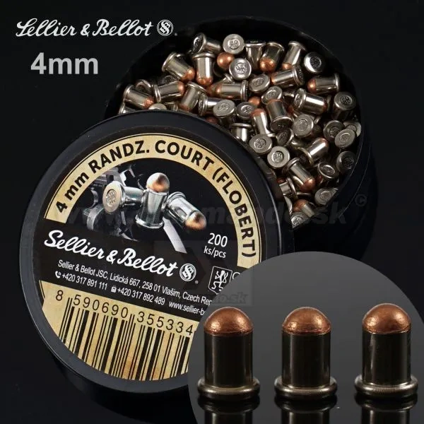 Strelivo náboje Flobert 4mm Randz. Curte - 200ks