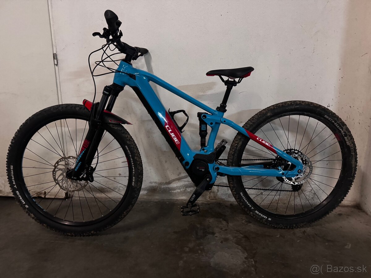 Elektro bicykel Cube Stereo Hybrid Fox 120 Race 625 blue-red