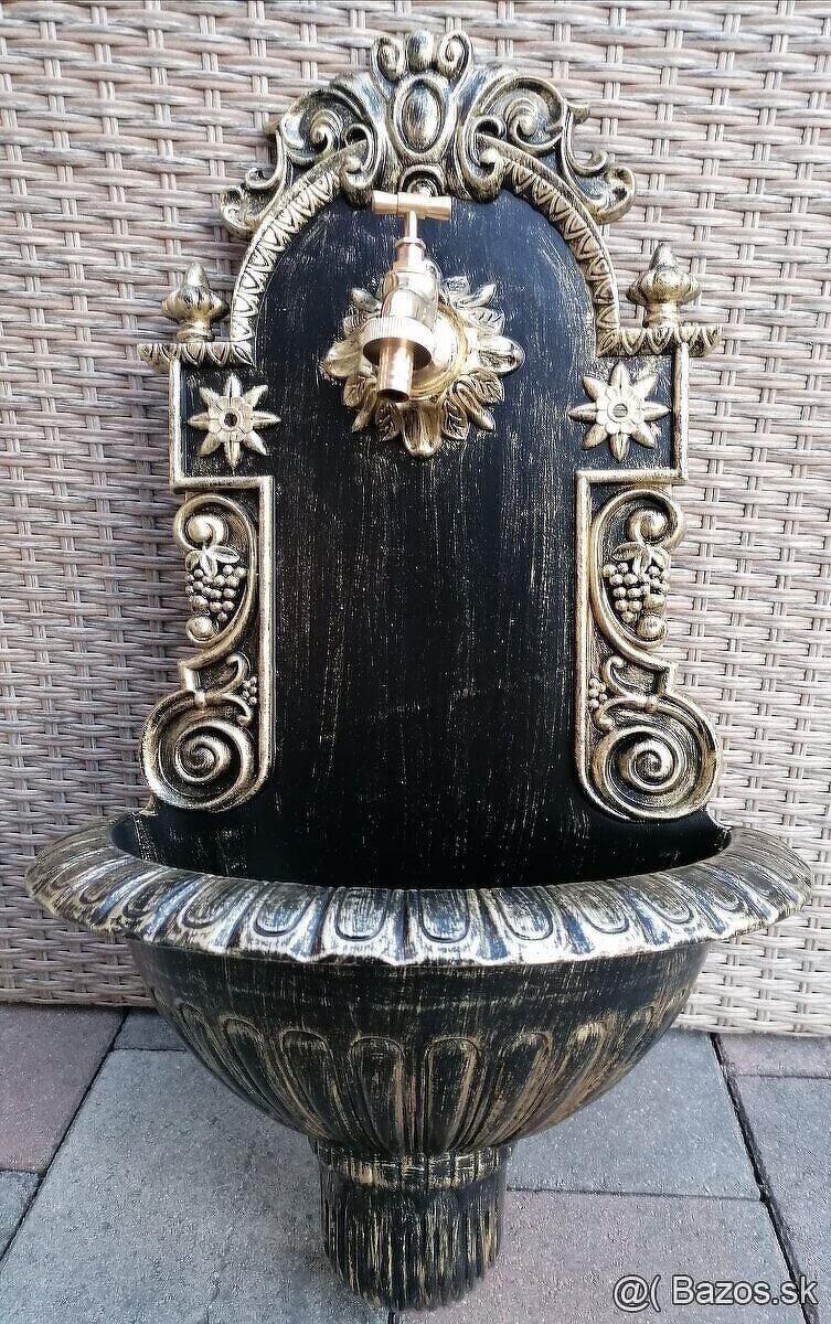 kovove zahradne umyvadlo 61cm zlata patina -40%