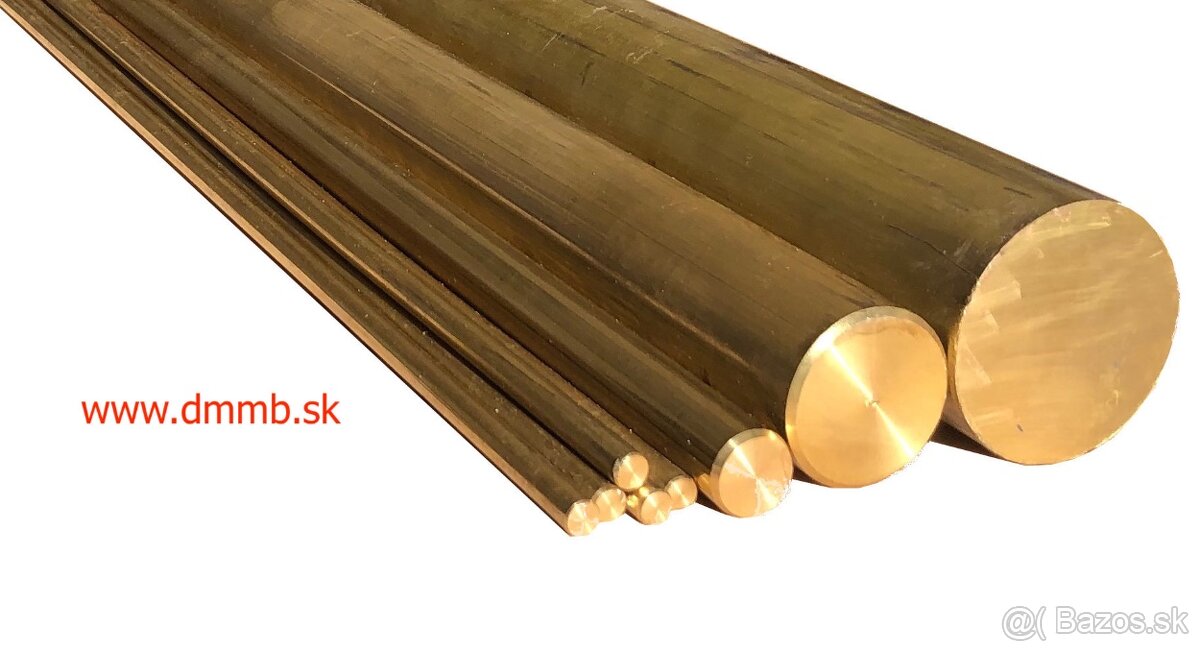 mosadzná tyč gulatina priemer od 2,5mm do 45mm