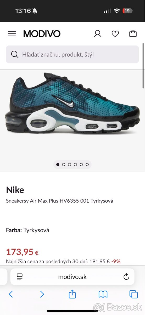 Nike Air Max Plus Tyrkysová