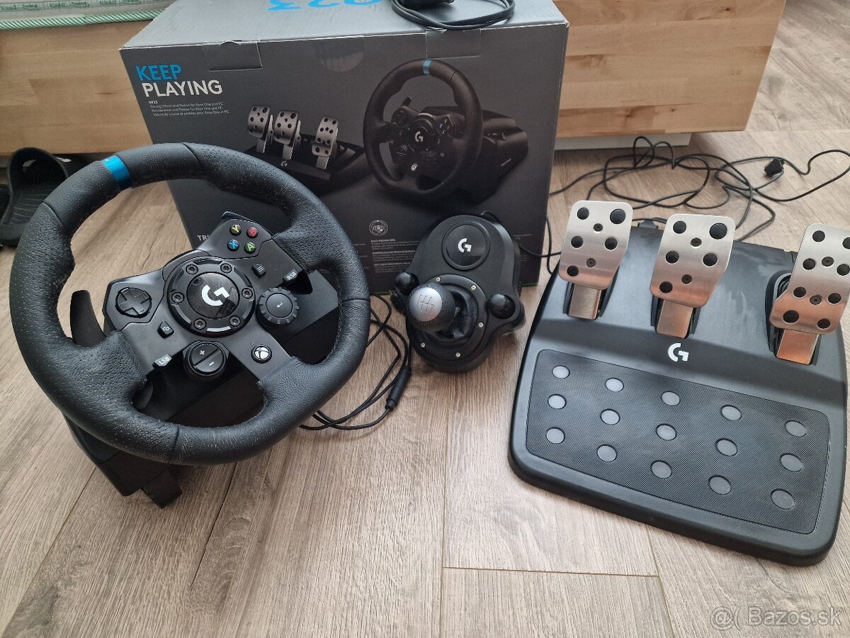 Predám herný volant logitech g923 xbox edícia + radiaca páka