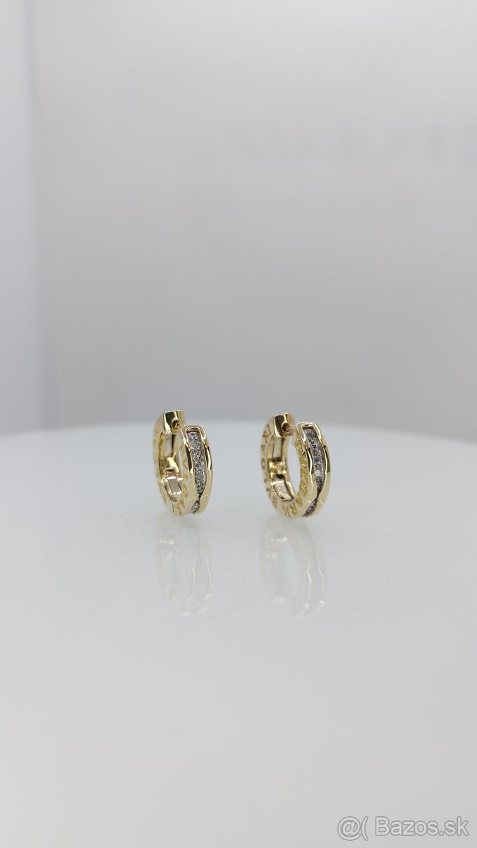 Zlaté náušnice BVLGARI B.ZERO1