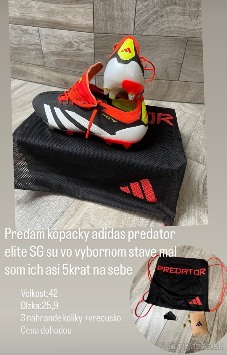 Predám kopačky adidas predator elite SG TOP STAV