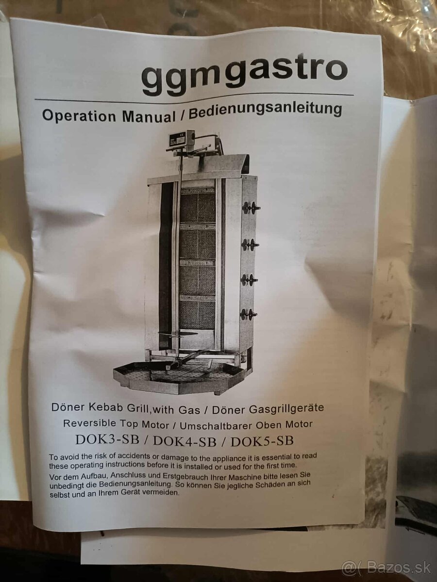 Plynový horák na kebab