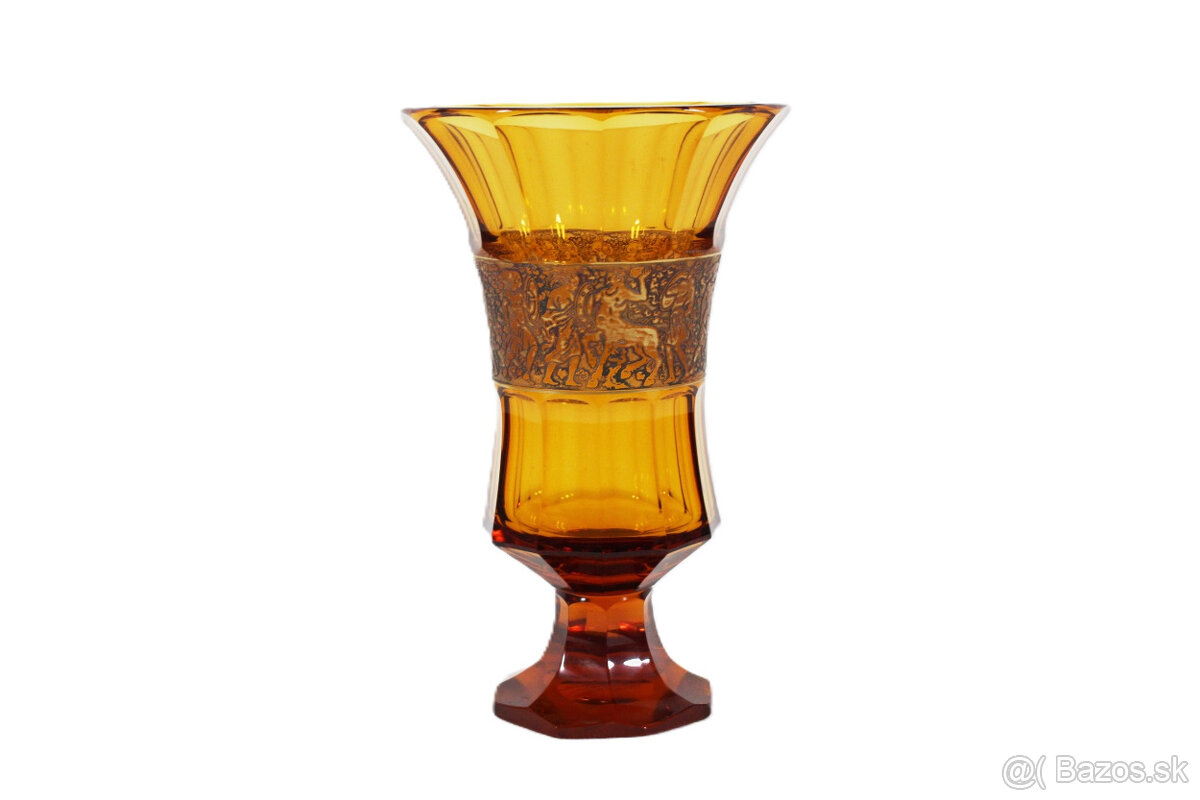 váza Moser s oroplastikou