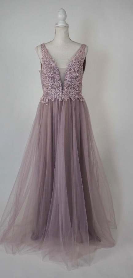 Pudrovoružové spoločenské šaty 38/M