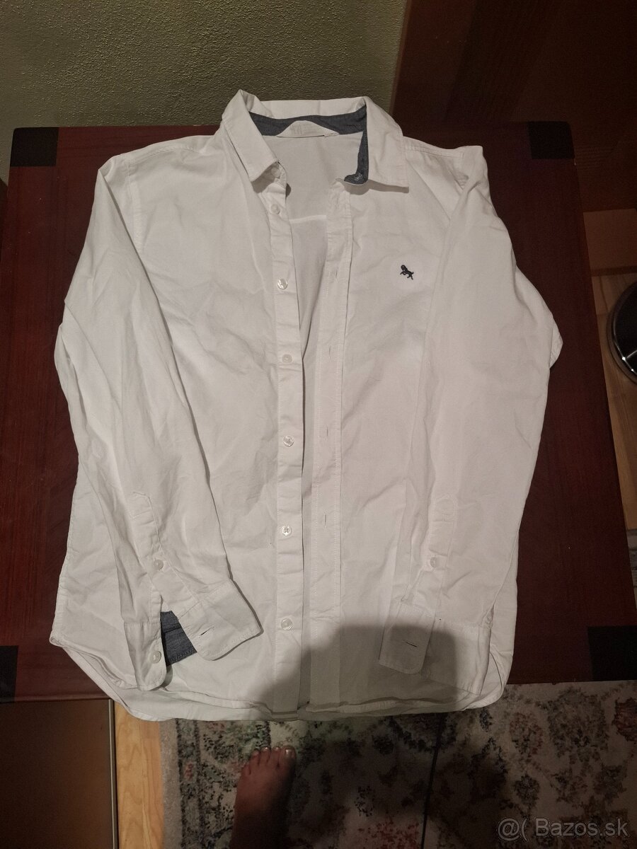 Biela chlapčenská košeľa 158