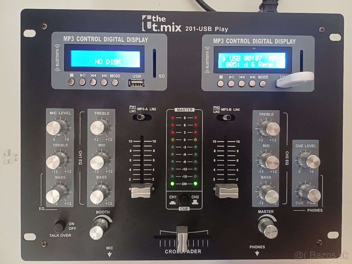 Prehrávač na 2 USB, SD kartu a bluetooth