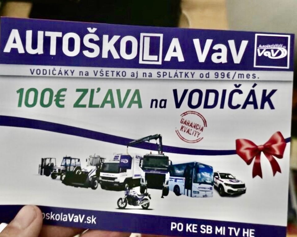 100€ zľava na vodičák VaV