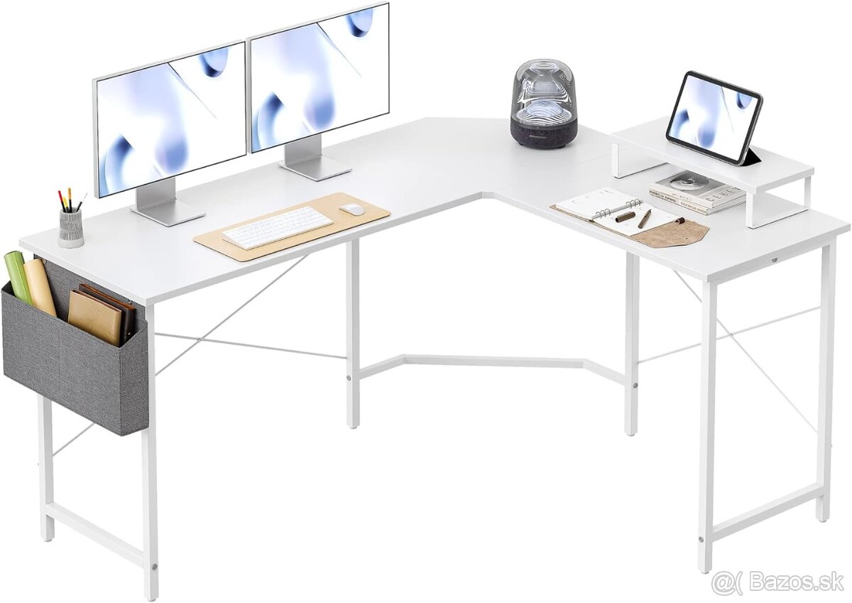 Počítačový stôl CubiCubi L, 150 x 120 cm, PC stolík, stabiln