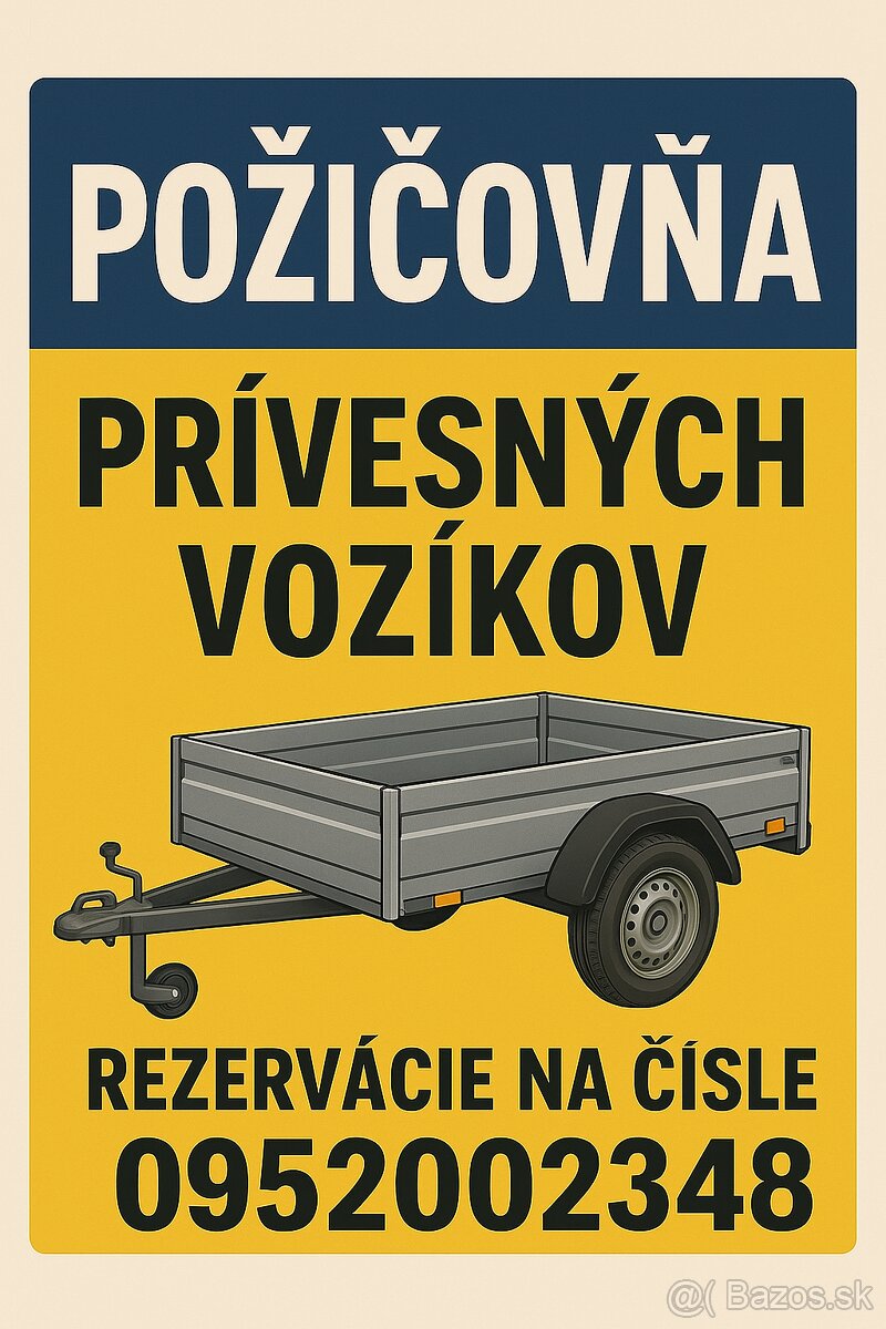 Privesny vozík - prenájom