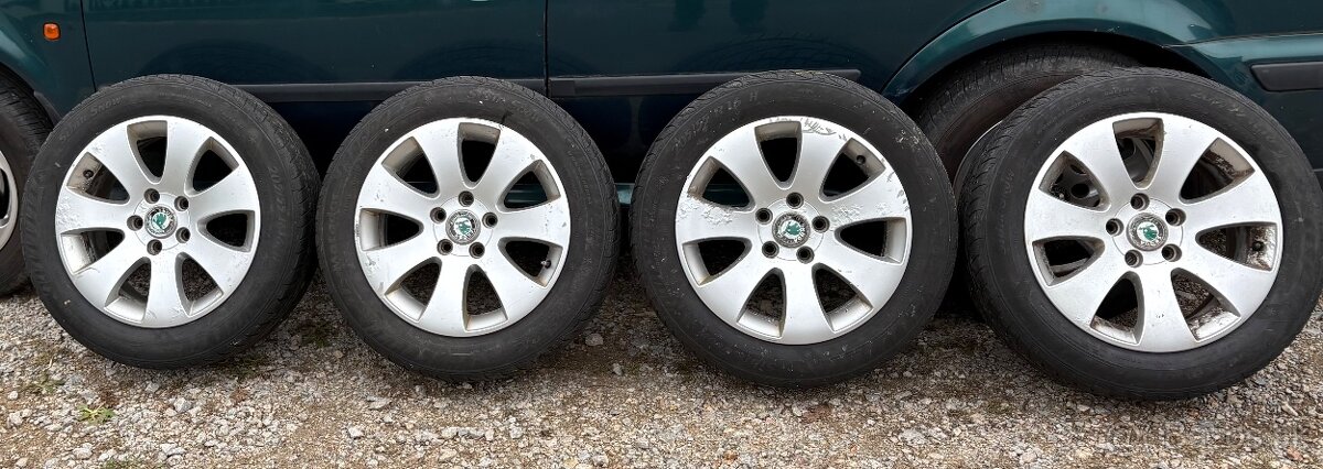 Hliníkové disky 5x112 r16 s gumami 205/55 r16