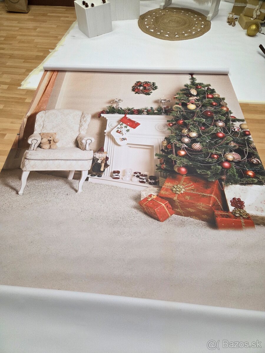 Vianočné fotopozadie 200x400 Vinyl