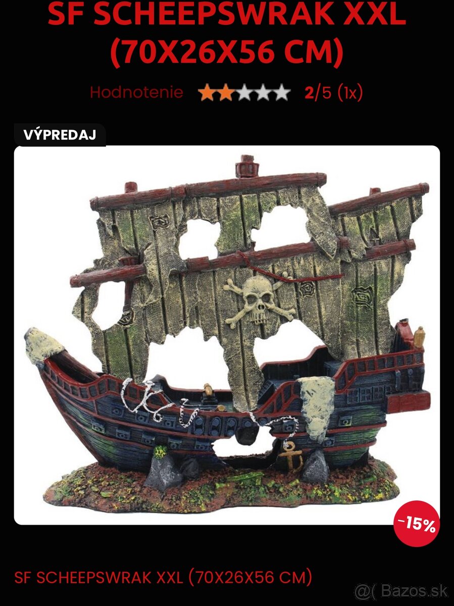 vrak lode dekorácia 70cm