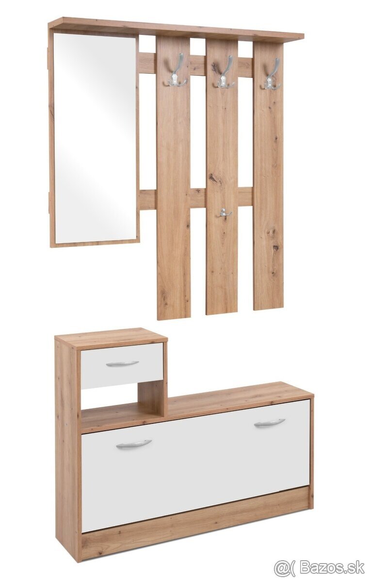 Predsieňová zostava - dub sonoma/biela