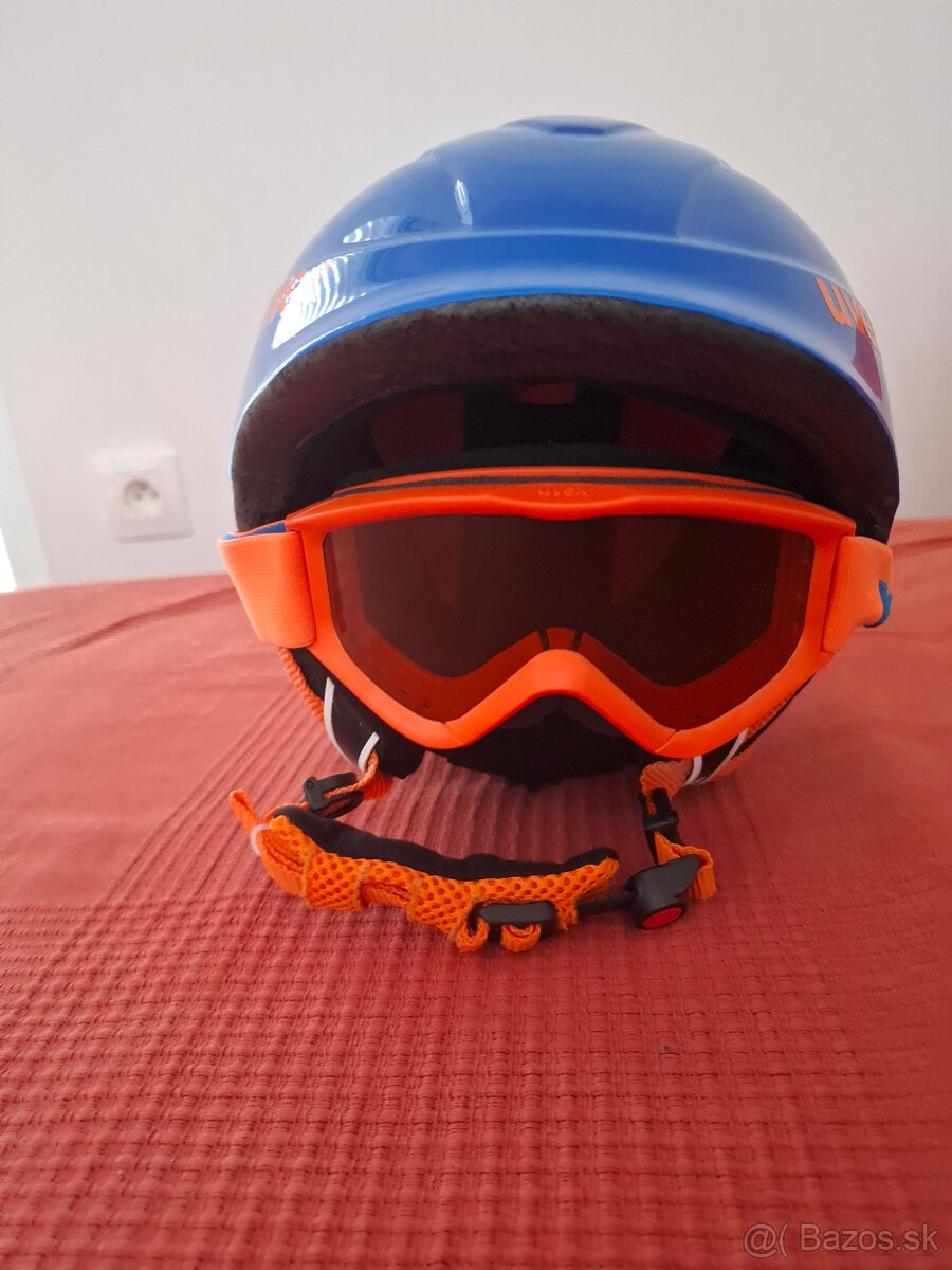 Detská lyžiarska prilba uvex airwing2 + okuliare Uvex Speedy