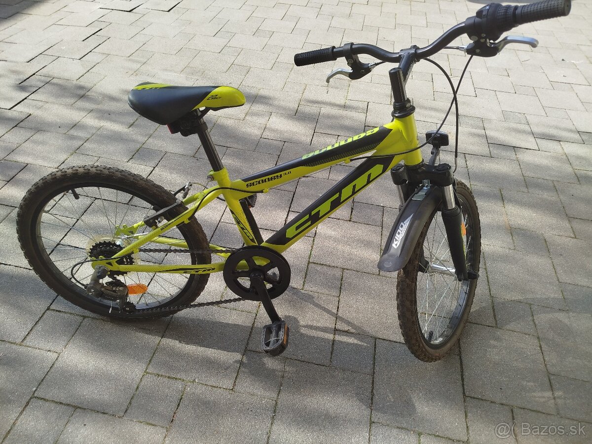 CTM SCOOBY 3.0 20 detský bicykel, matná limetková/čierna