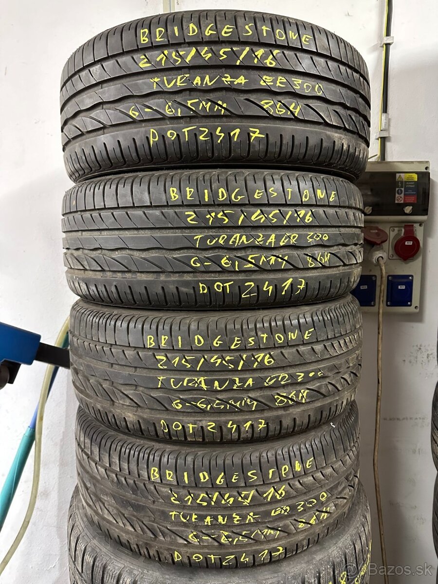 R16 215/45 Bridgestone Turanza Er300 4x6MM DOT2417 - 150 EUR
