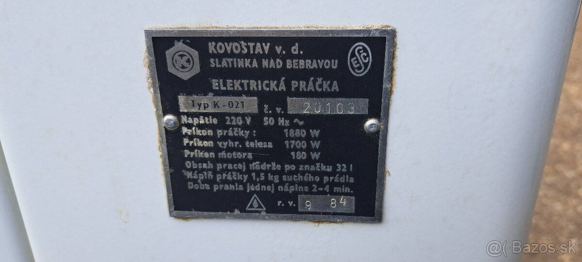 Predám retro práčku