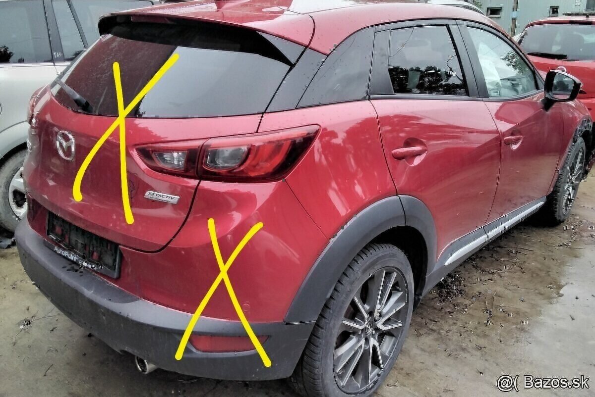 MAZDA CX-3 2.0 AWD 2015 predám DVERE,MOTOR PE, PREVODOVKA, s