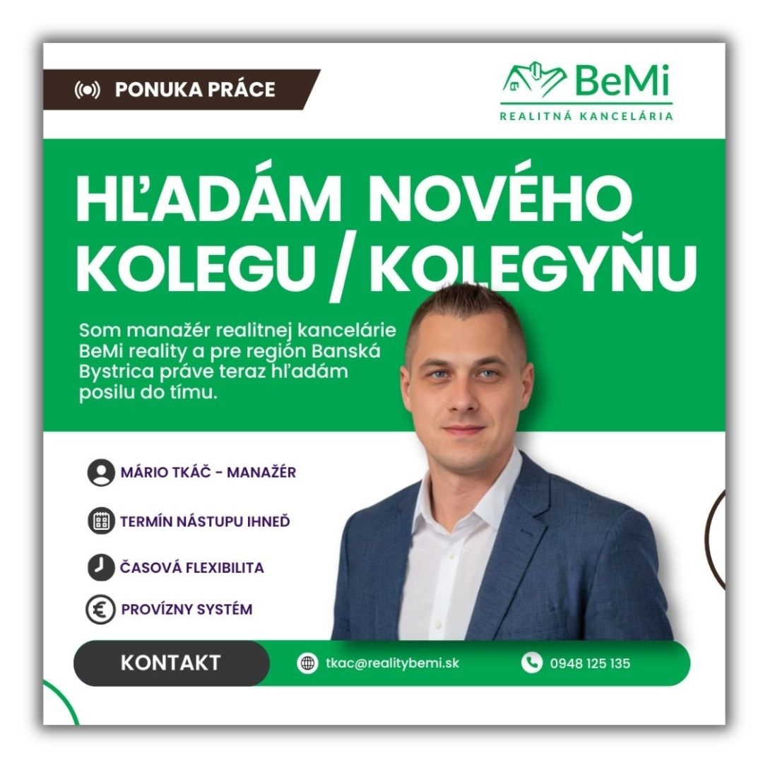 Realitný maklér - región Banská Bystrica a okolie