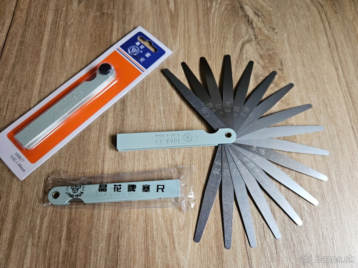 Škárové mierky 0,02 - 1,0 mm