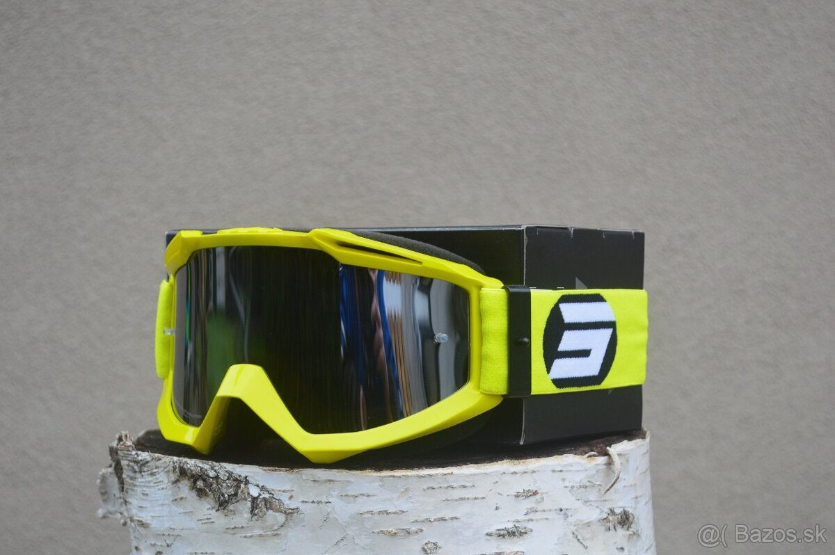 Predám mx sx okuliare SHOT lime zr sklo
