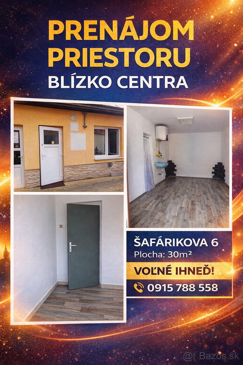 Prenájom priestoru vhodný na podnikanie