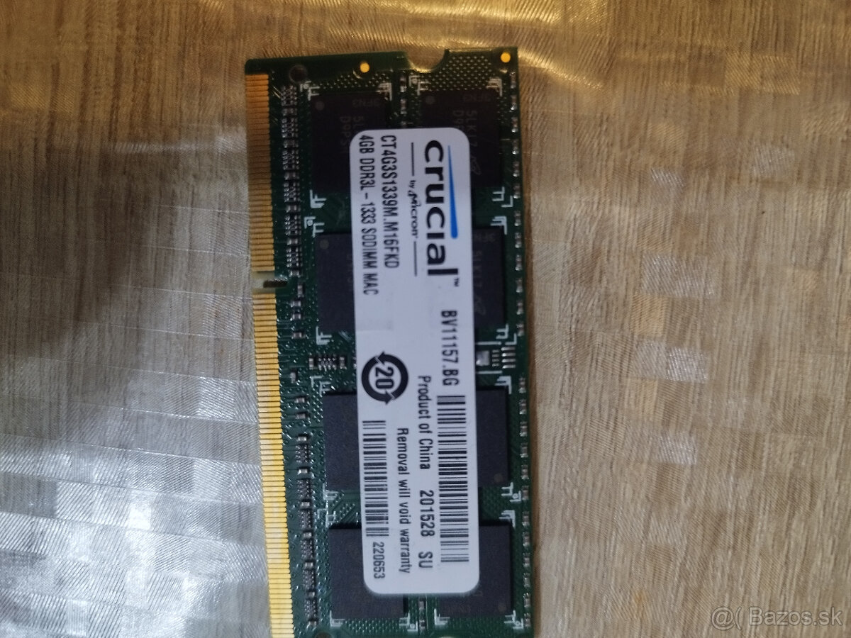 Crucial 4GB DDR3L-1333 SODIMM Memory for Mac