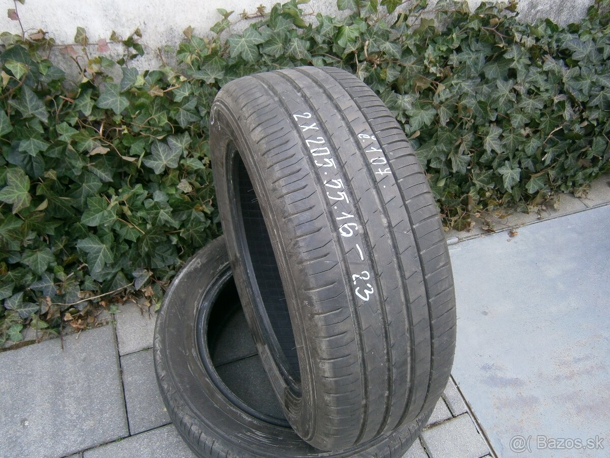 Predám 2x letné pneu Falken 205/55 R16 91VXL