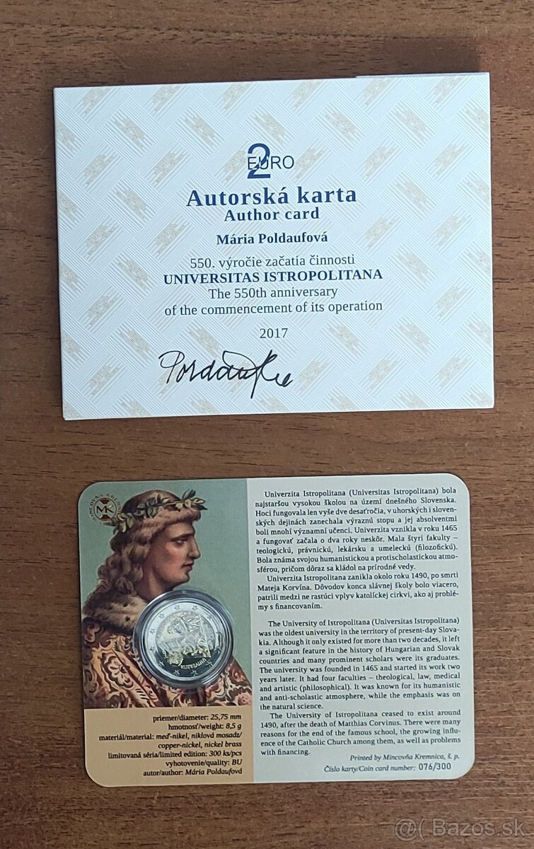 Autorské karty 2 eur - 2014, 2017 a 2023