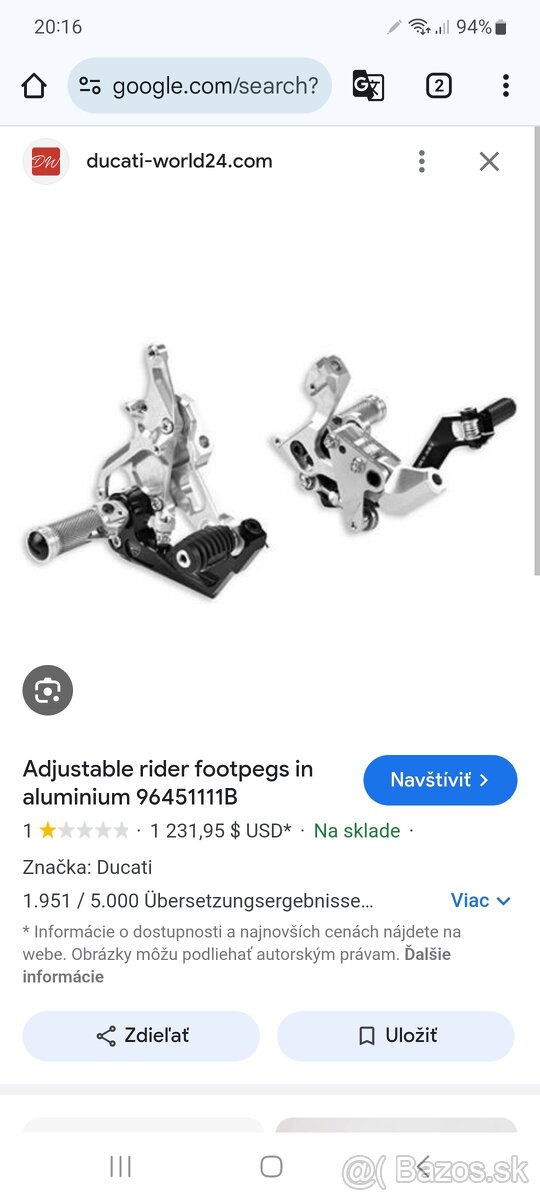 Ducati Panigale 1199,1299,899,959 ,V2 prepakovanie CORSA