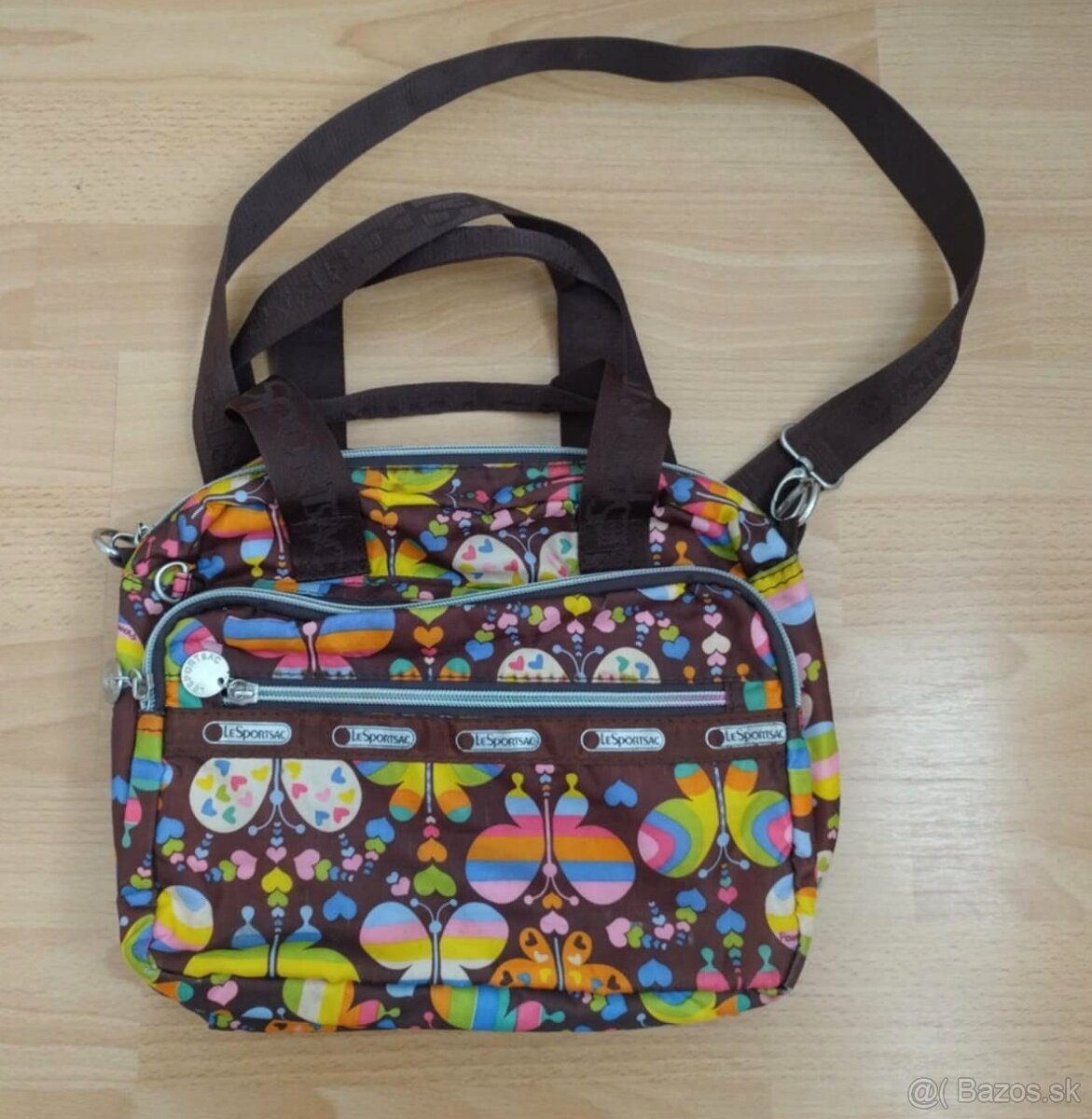 Dámska hnedá kabelka crossbody (LeSportsac)