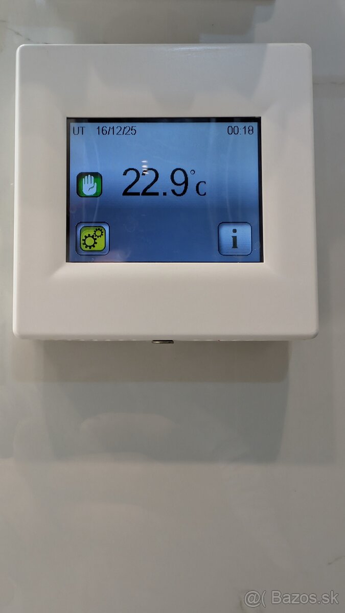 Termostat (dotykový),Programovateľný, priestor + podlaha