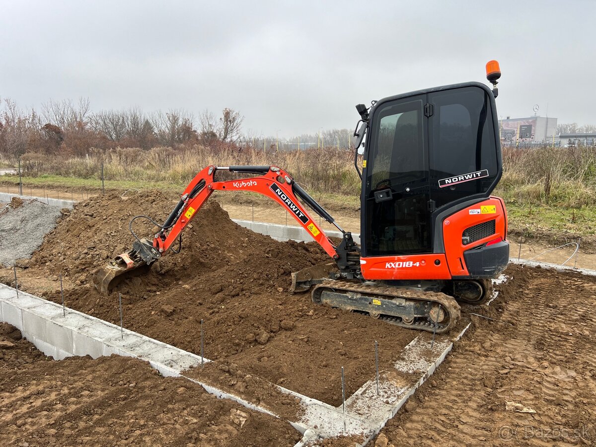 ❄️ Kubota KX018-4 , ihneď pripravený na prácu ❄️