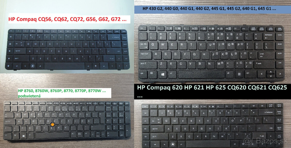 Klavesnice HP Compaq CQ56/HP 8760 8770W/430 440 640//620 625