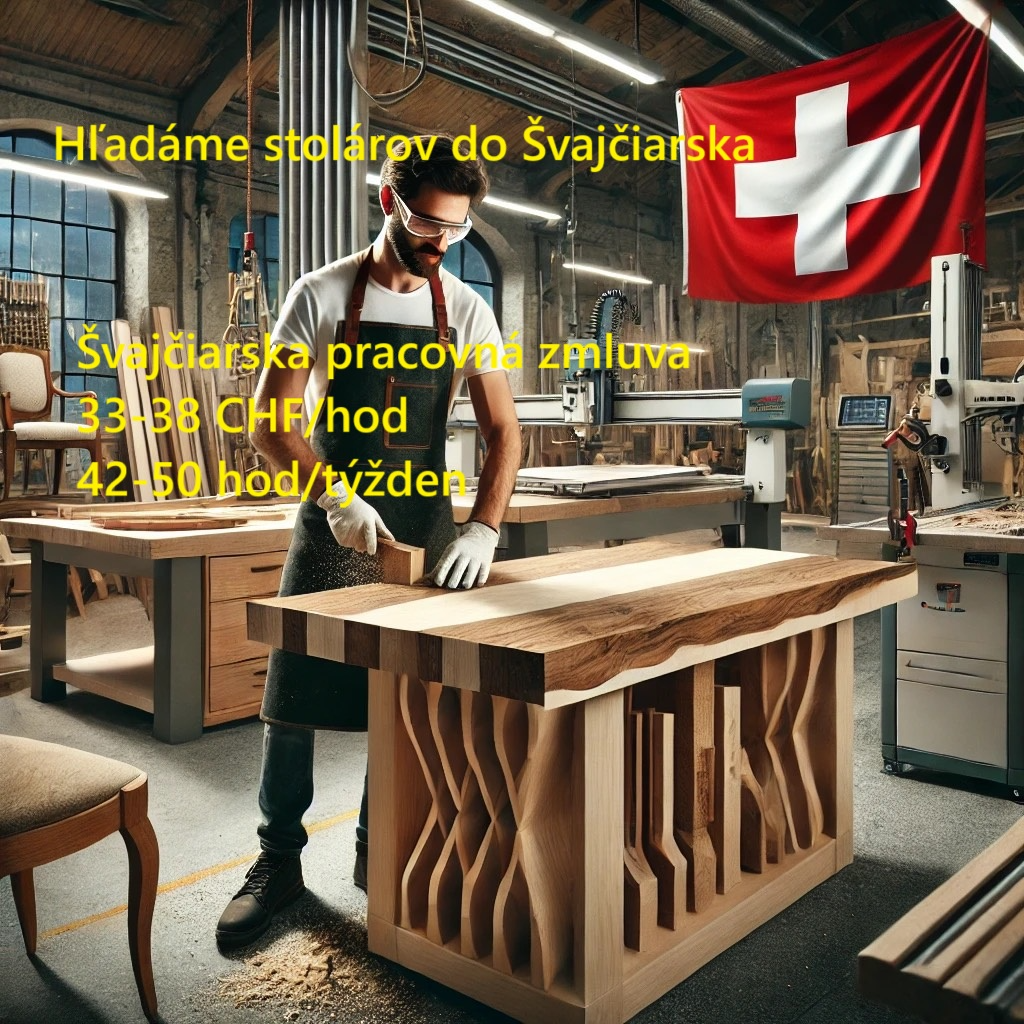 Práca pre stolárov vo Švajčiarsku