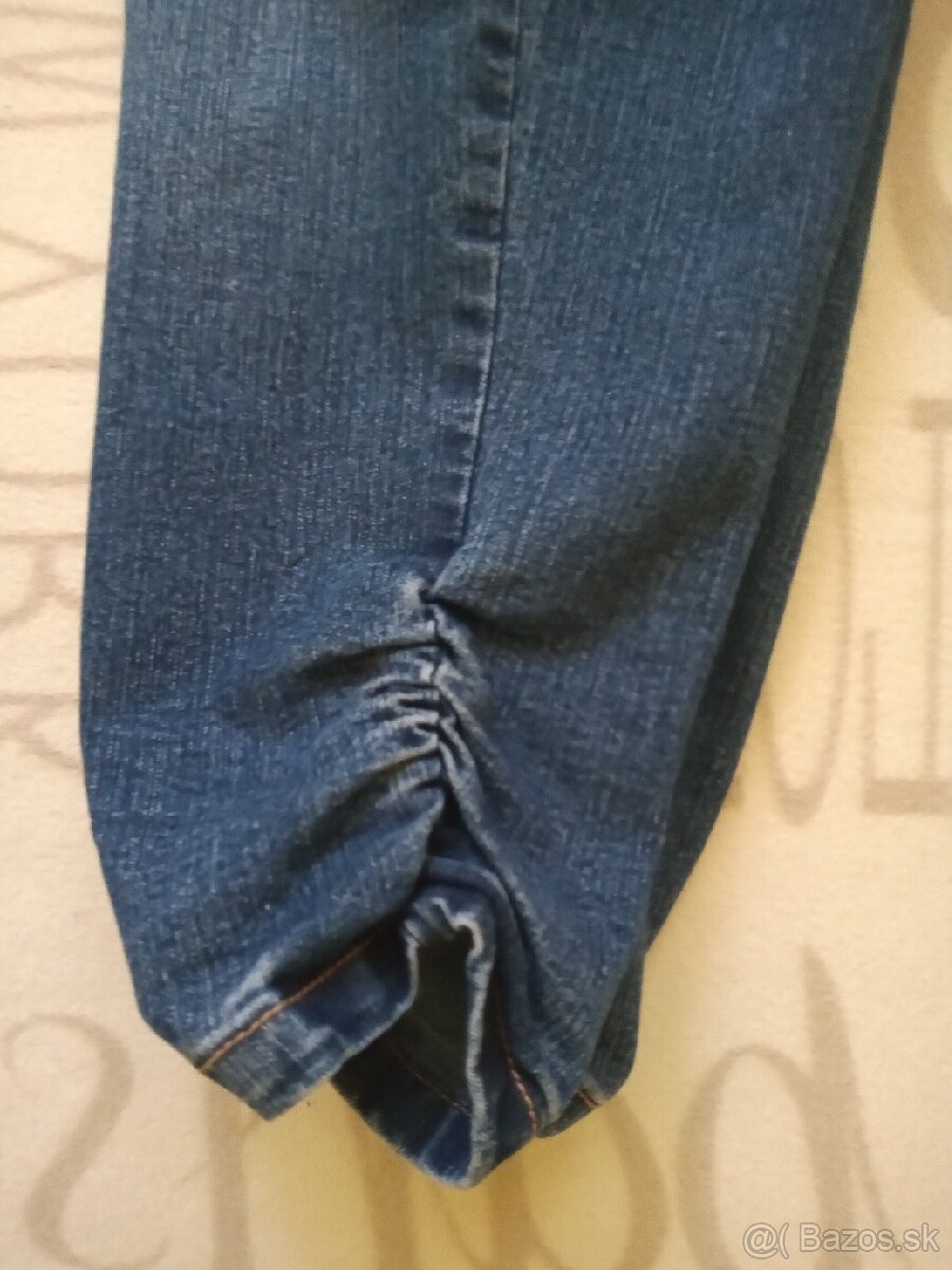 Elastické riflové 3/4 nohavice