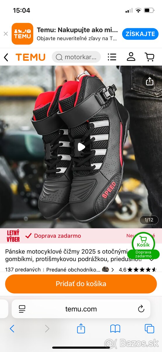 Predám topánky na moto