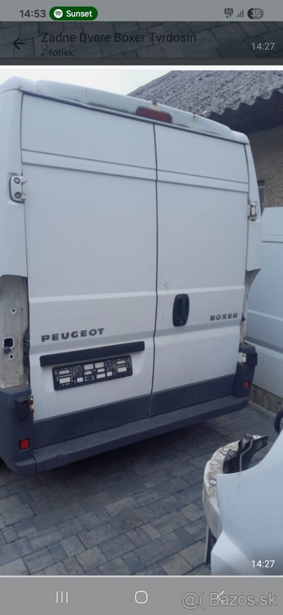 Dvere zadné H1, H2 H3 na dodávky Citroen jumper, Peugeot bo