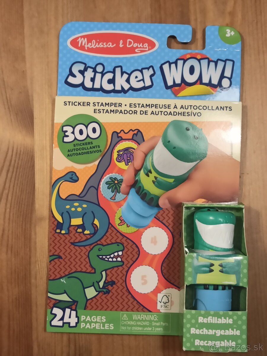 Melissa & Doug sticker wow nálepky dinosaury