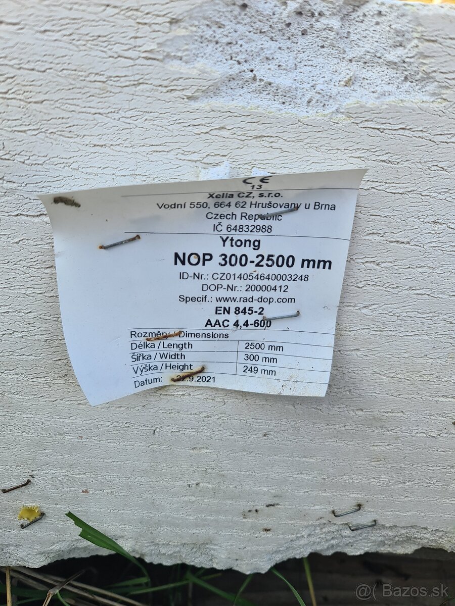 Preklad YTONG NOP 300 2500