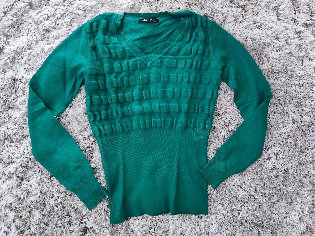 Dámsky pulóver zelený S/36