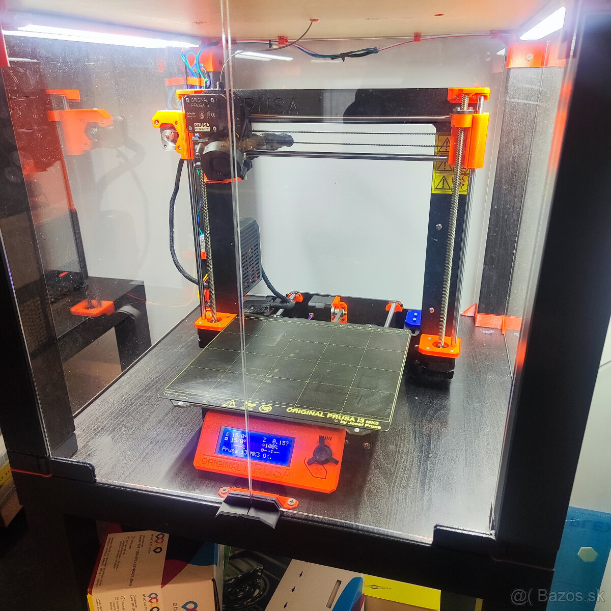 Predam 3D tlačiareň PRUSA mk3 v IKEA boxe skrinke