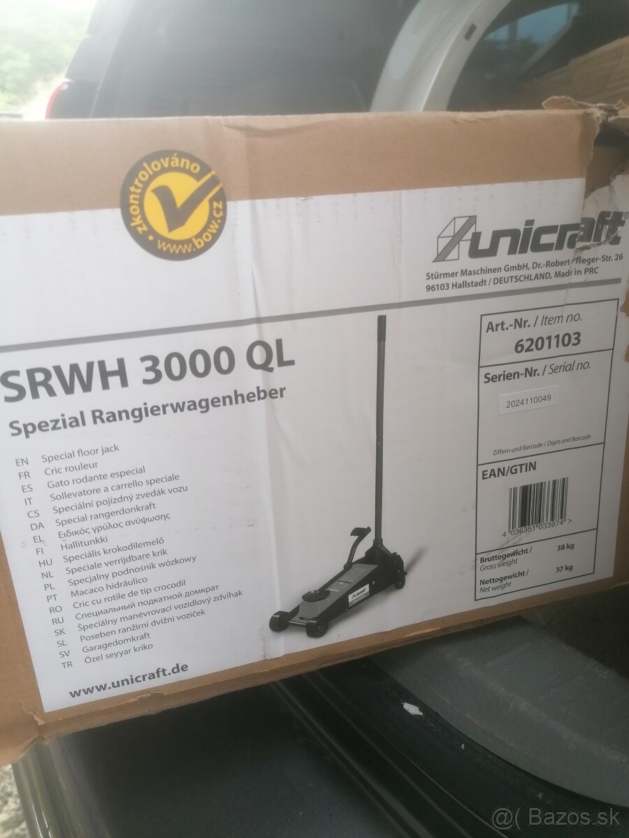 Hydraulický zdvihák unicraft SRWH3000QL